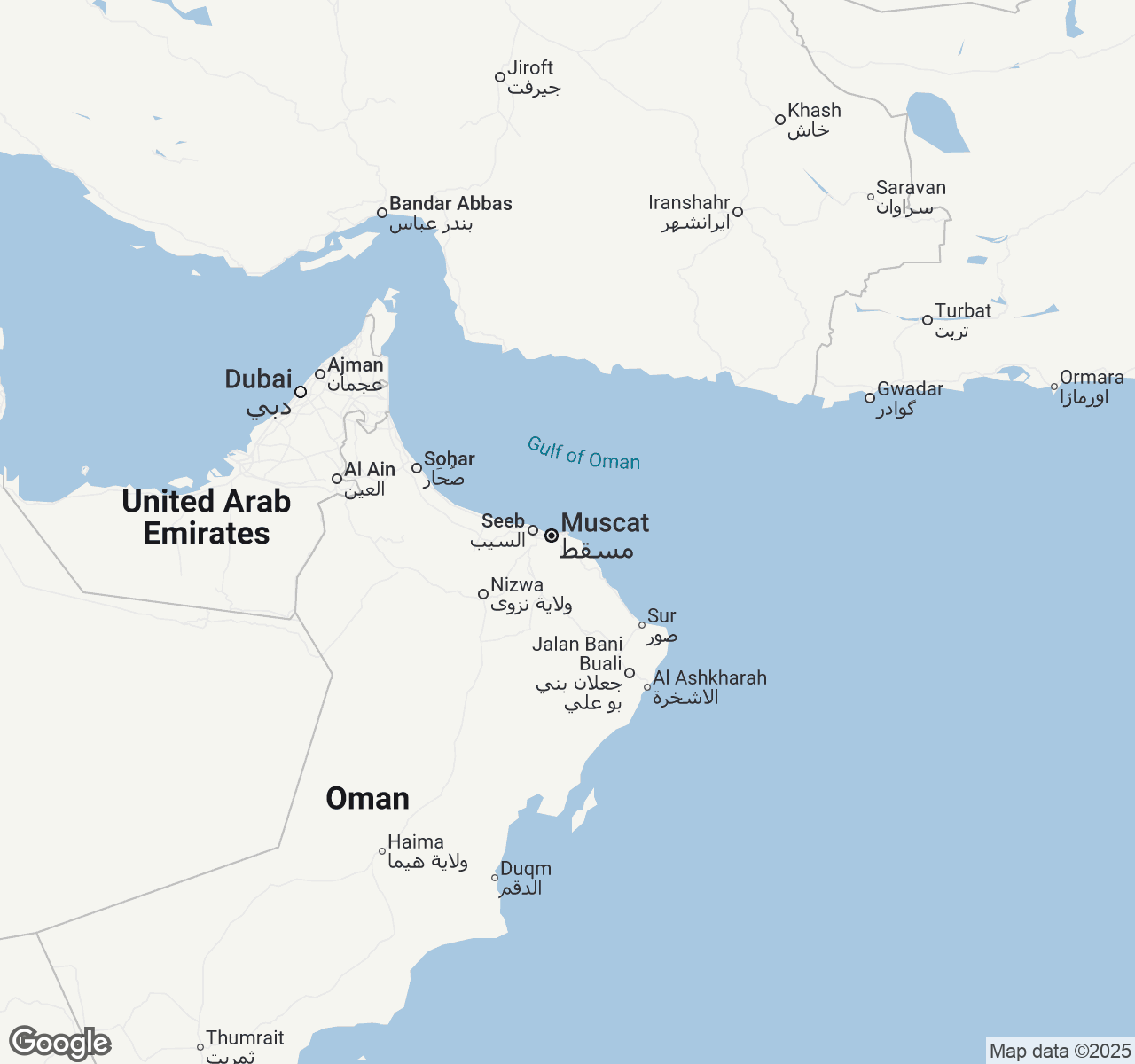 Map of Muscat